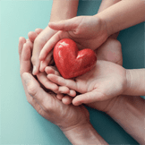 Hands holding heart